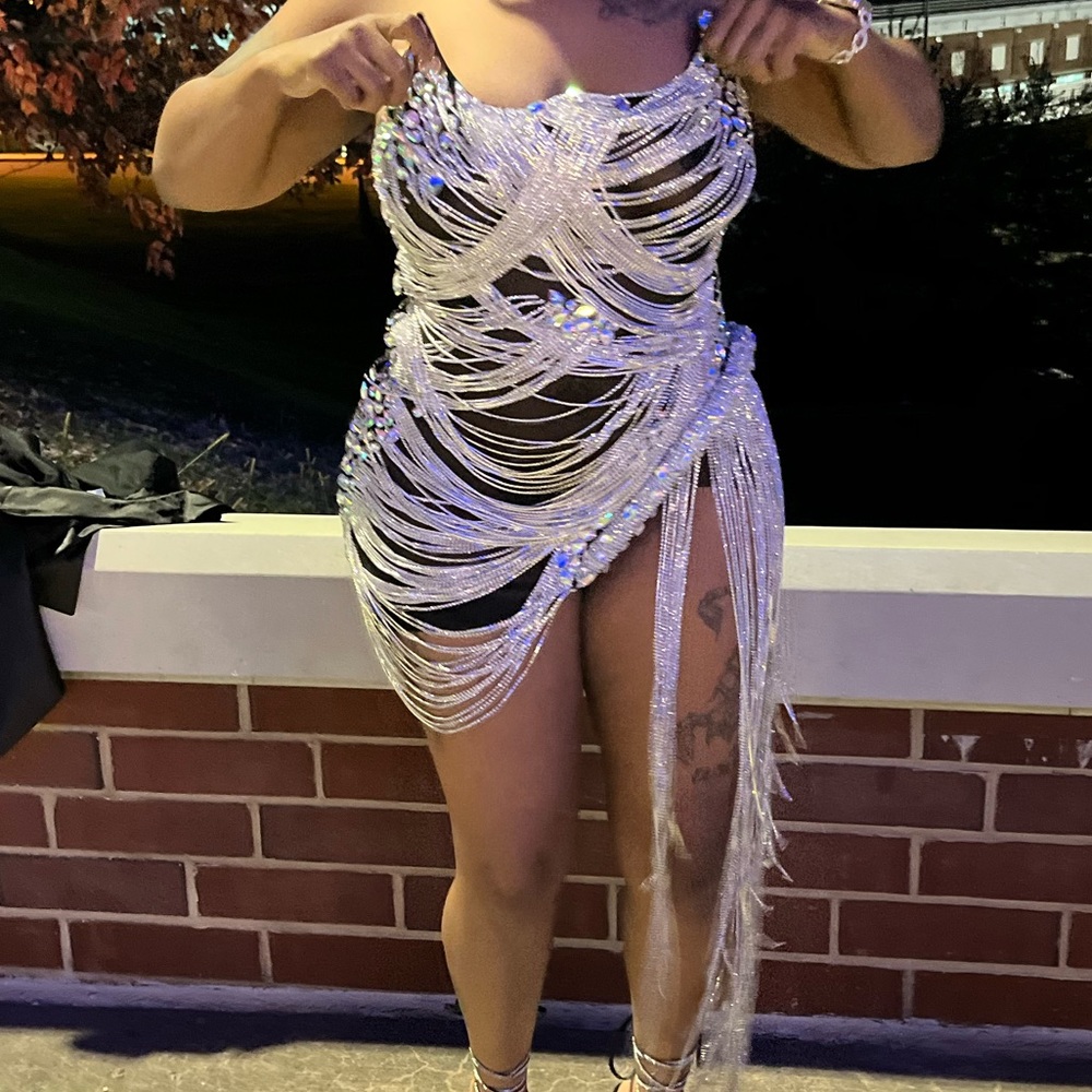 Rhinestone birthday dress